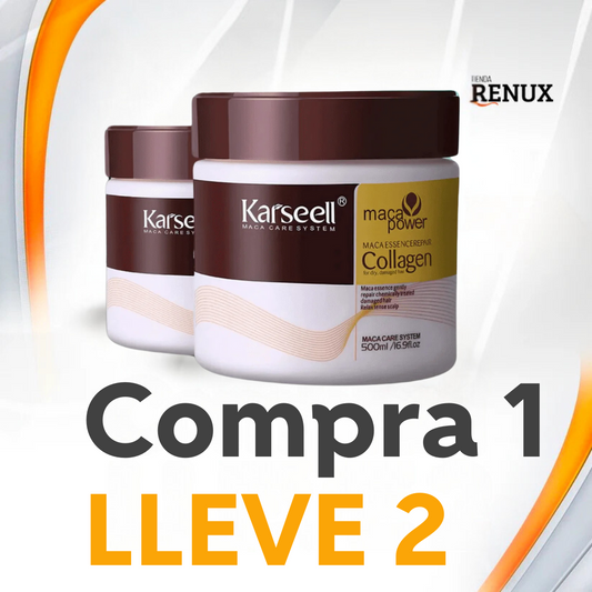 Máscara de Colágeno Karseell Original: Renovación y Brillo para el Cabello 300ml | COMPRA 1 LLEVA 2