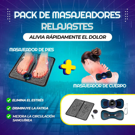 COMBO RELAX PRO: Masajeador De Pies + Masajeador Del Cuerpo Mariposa [SUPER PROMOCIÓN SOLO HOY]