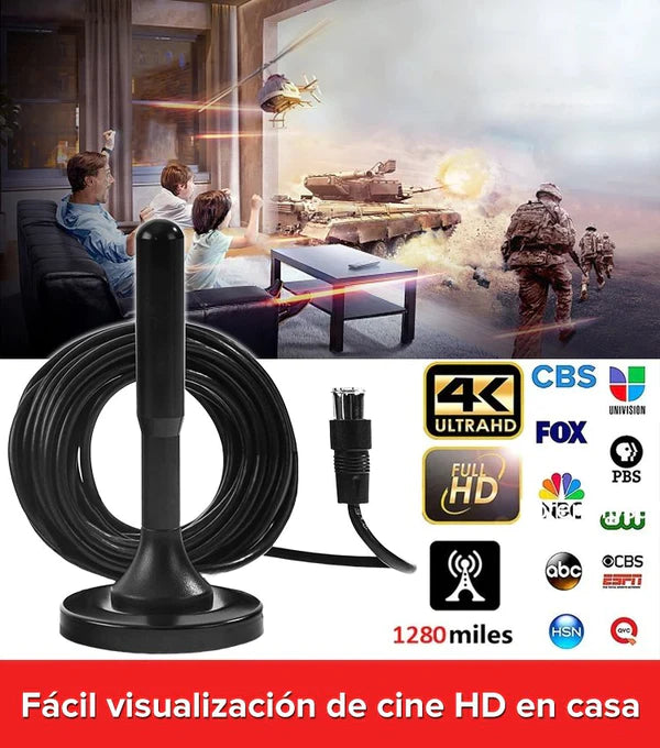 Antena de Televisión Digital Interna 4K HD + Envío Gratis [Ultimas Unidades]